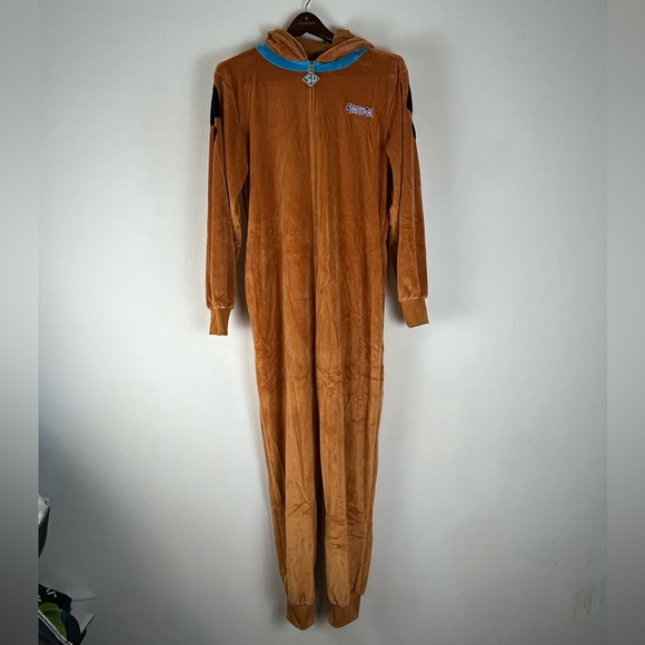 Scooby-Doo Mens' Hooded Union Suit Adult Costume Pajama Sleeper S/M - Picture 2 of 10